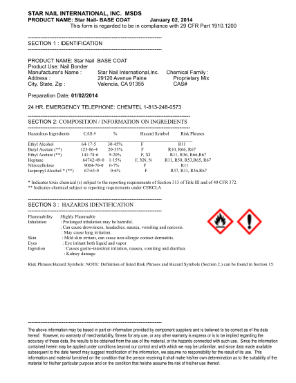 449195146-msds-product-name-star-nail-base-coat-january-02-2014-this-form-is-regarded-to-be-in-compliance-with-29-cfr-part-1910