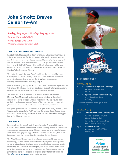 John Smoltz Golf Tournament  Children's Healthcare of Atlanta