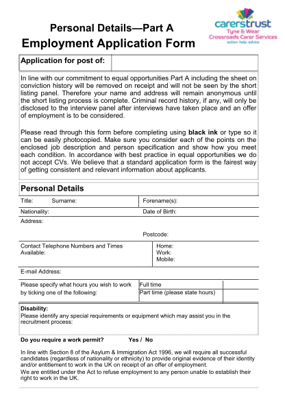 452005868-personal-details-part-a-employment-application-form-carerstrusttw-org