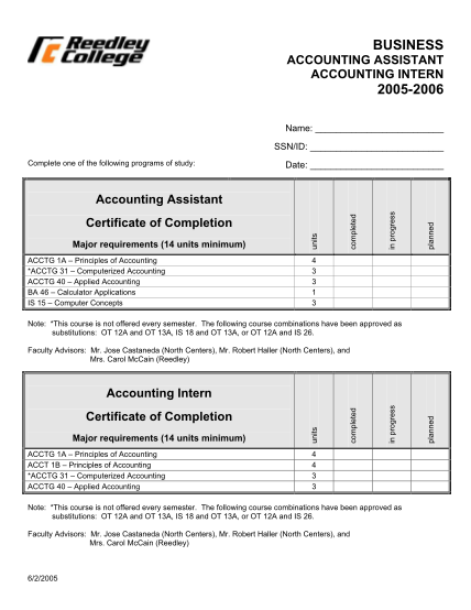 452313885-business-accounting-assistant-accounting-intern-20052006-name-ssnid-complete-one-of-the-following-programs-of-study-date-acctg-1a-principles-of-accounting-acctg-31-computerized-accounting-acctg-40-applied-accounting-ba-46-calculator
