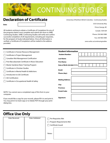 45282209-declaration-of-certificate-form-university-of-northern-british-unbc