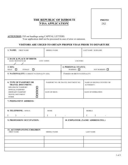 travel document online application form