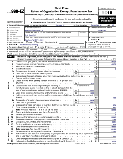 454225738-a-for-the-2015-calendar-year-or-tax-year-beginning-c-name-of-organization-b-check-if-applicable-address-change-name-change-january-madisonsavoyards