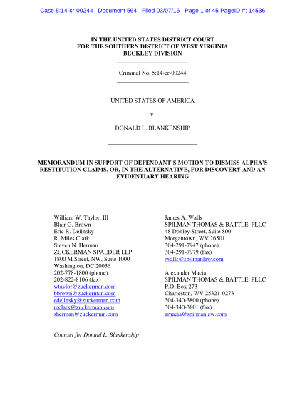 455591359-case-514cr00244-document-564-filed-030716-page-1-of-45-pageid-14536-in-the-united-states-district-court-for-the-southern-district-of-west-virginia-beckley-division-criminal-no