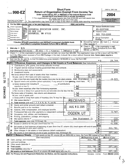 455765892-form-990ez-department-or-the-treasury-internal-revenue-service-a-b-short-form-return-of-organization-exempt-from-income-tax-under-section-50ic-527-or-4947a1-of-the-internal-revenue-code-address-change-name-change-initial-return