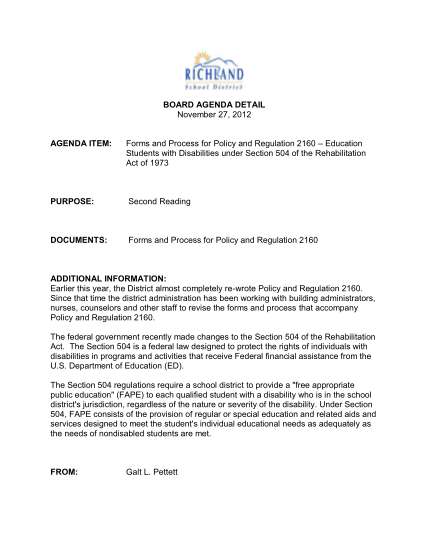 456327027-board-agenda-detail-november-27-2012-agenda-item-forms-and-process-for-policy-and-regulation-2160-education-students-with-disabilities-under-section-504-of-the-rehabilitation-act-of-1973-purpose-second-reading-documents-forms-and