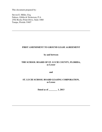 45699204-form-of-first-amendment-to-ground-lease-agreementpdf-st-lucie