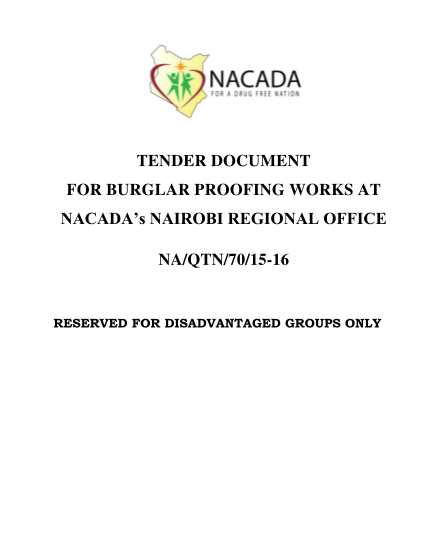 457483400-tender-document-for-burglar-proofing-works-at-nacadas-nairobi-regional-office-naqtn701516-reserved-for-disadvantaged-groups-only-section-i-invitation-to-tender-date-4th-april-2016-tender-ref-no