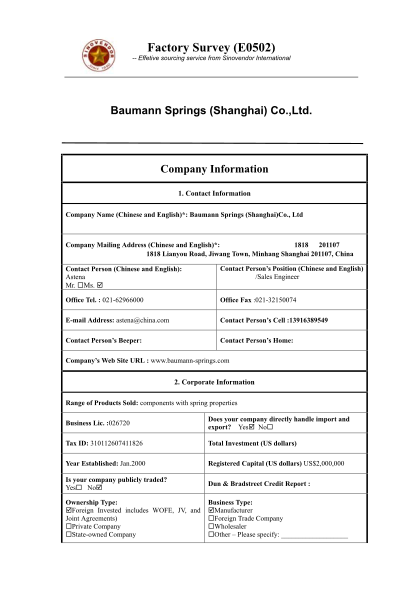 457755018-baumann-springs-shanghai-coltd-company-information