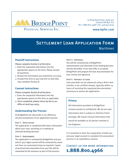 45788828-settlement-loan-application-form-bridgepoint-financial-services-inc-bridgepointfinancial