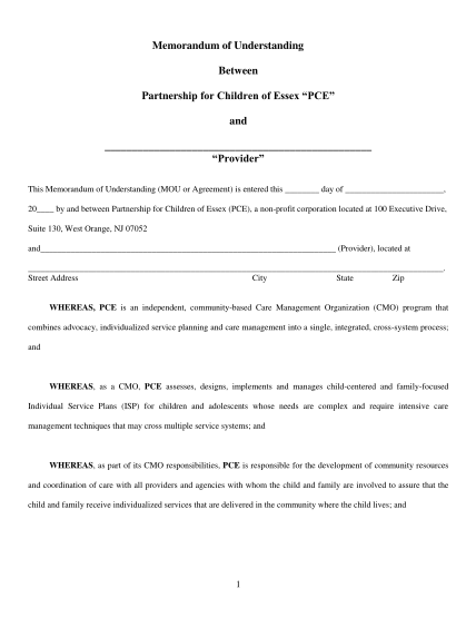 458715275-memorandum-of-understanding-between-partnership-for-children-of-essex-pce-and-provider-this-memorandum-of-understanding-mou-or-agreement-is-entered-this-day-of-20-by-and-between-partnership-for-children-of-essex-pce-a-nonprofit