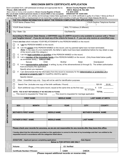 46012-fillable-can-you-fax-a-birth-certificate-application-for-brown-county-form-co-brown-wi