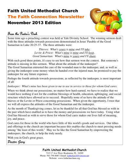 460358334-faith-united-methodist-church-the-faith-connection-newsletter-november-2013-edition-from-the-pastor-s-desk-some-time-ago-a-preaching-contest-was-held-at-yale-divinity-school