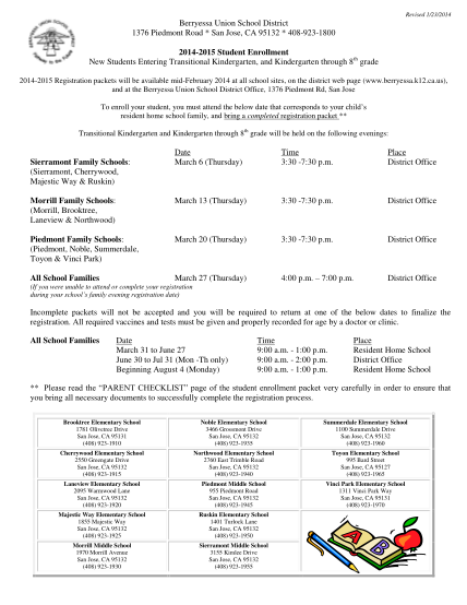 46078401-registration-packet-for-2014-2015-berryessa-union-school-district