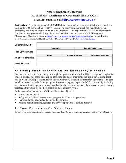 461143758-continuity-of-operations-plan-template-pdf-emergency-planning-emergencyplanning-nmsu