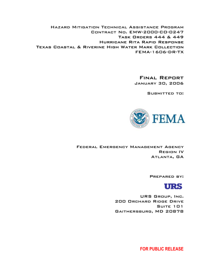 46138-rita-tx_hwm_public-final-report-fema-federal-emergency-management-agency-forms-and-applications-fema