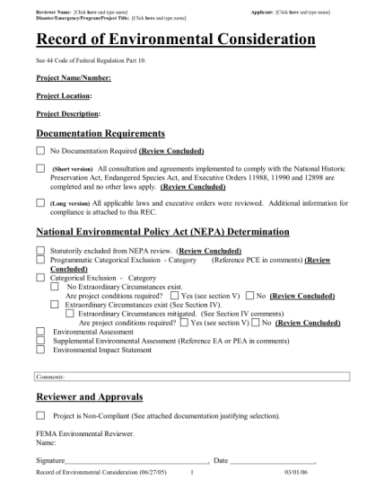 46196-fillable-fema-record-of-environmental-consideration-form-www2-fema