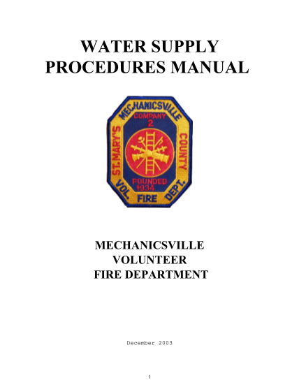 462269651-water-supply-standard-operating-procedures-mechanicsville