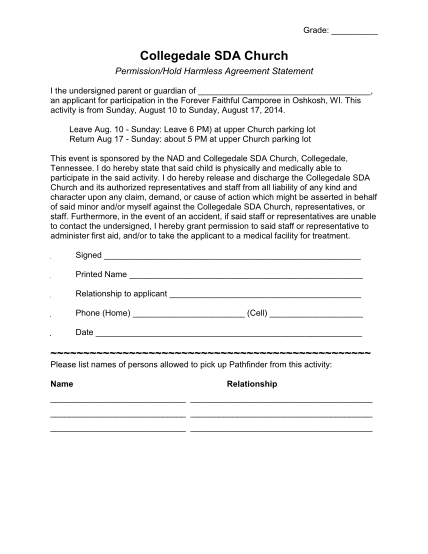 462966652-grade-collegedale-sda-church-permissionhold-harmless-agreement-statement-i-the-undersigned-parent-or-guardian-of-an-applicant-for-participation-in-the-forever-faithful-camporee-in-oshkosh-wi