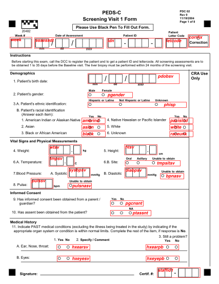 46446861-pdc-02-rev-0-11192004-page-1-of-8-pedsc-screening-visit-1-form-please-use-black-pen-to-fill-out-form-niddkrepository