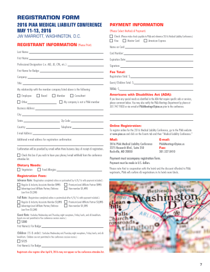 465301536-registration-form-2016-piaa-medical-liability-conference-may-1113-2016-payment-information-please-select-method-of-payment-jw-marriott-washington-d-piaa-events