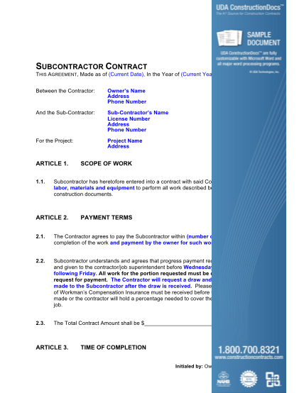 46555478-subcontractor-contract-this-agreement-made-as-of-current-date-in-the-year-of-current-year-between-the-contractor-owners-name-address-phone-number-and-the-subcontractor-subcontractors-name-license-number-address-phone-number-for-the