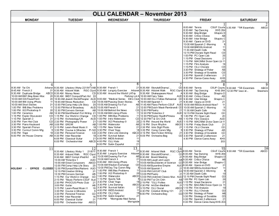 20 november calendar 2016 - Free to Edit, Download & Print | CocoDoc