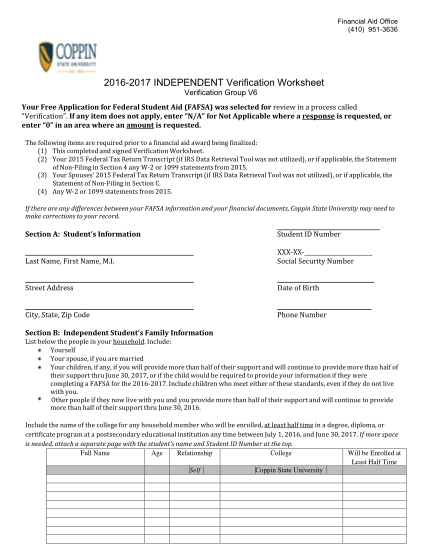 468995948-financial-aid-office-410-9513636-20162017-independent-verification-worksheet-verification-group-v6-your-application-for-federal-student-aid-fafsa-was-selected-for-review-in-a-process-called-verification-coppin