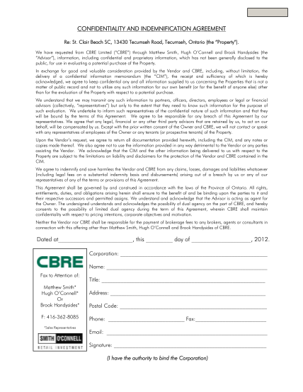 47080946-confidentiality-and-indemnification-agreement-cbre