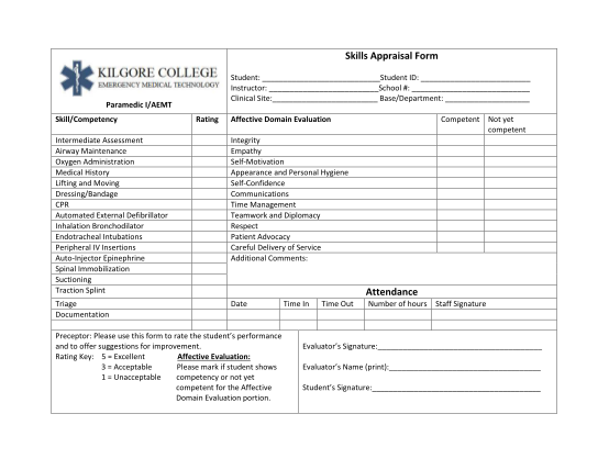 47160373-paramedic-1-skills-appraisal-form
