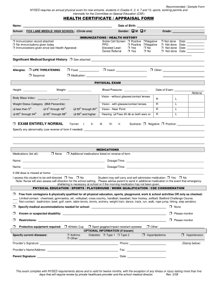 47500995-health-certificate-appraisal-form
