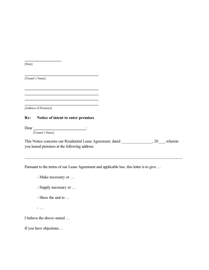 25 30 Day Notice To Landlord Sample Letter Free To Edit Download 