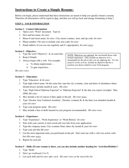 48186796-instructions-for-simple-resume-formatting
