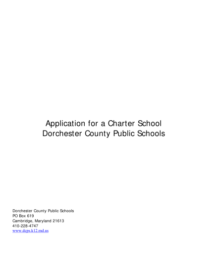 48341059-application-for-a-charter-school-dorchester-county-public-schools-dcps-k12-md