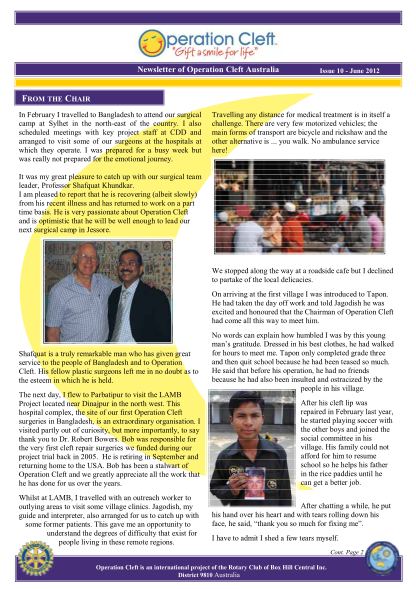 484492181-newsletter-of-operation-cleft-australia-issue-10-june-2012-from-the-chair-in-february-i-travelled-to-bangladesh-to-attend-our-surgical-camp-at-sylhet-in-the-northeast-of-the-country-operationcleft-org