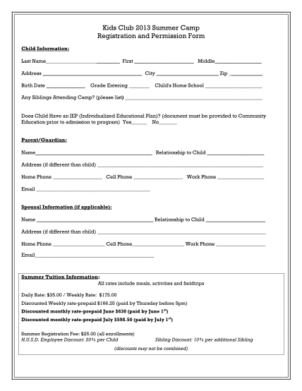 48483993-kids-club-2013-summer-camp-registration-and-permission-form-child-information-last-name-first-middle-address-city-zip-birth-date-grade-entering-childs-home-school-any-siblings-attending-camp-husd