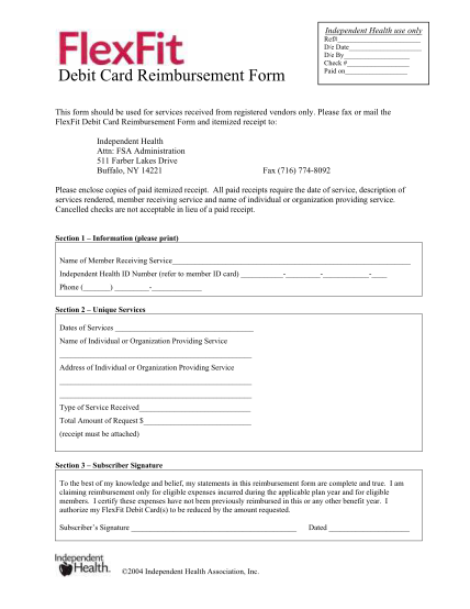 48494295-fillable-independent-health-submit-receipt-for-flexfit-reimbursement-form-n-b5z