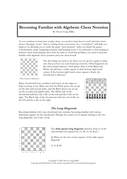 Chess Notation Cheat Sheet - Fill Online, Printable, Fillable