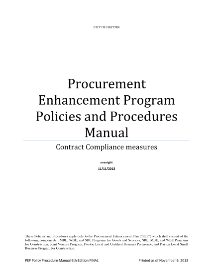 48562543-fillable-pep-policy-and-procedures-manual-form