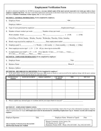 18 employment verification form - Free to Edit, Download & Print | CocoDoc