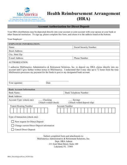 23 Direct Deposit Authorization Form Bank Of America Free To Edit 