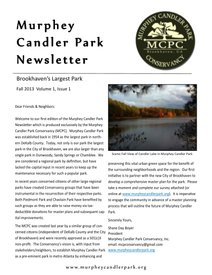 488719899-murphey-candler-park-newsletter-brookhavens-largest-park-fall-2013-volume-1-issue-1-dear-friends-ampamp-murpheycandlerpark