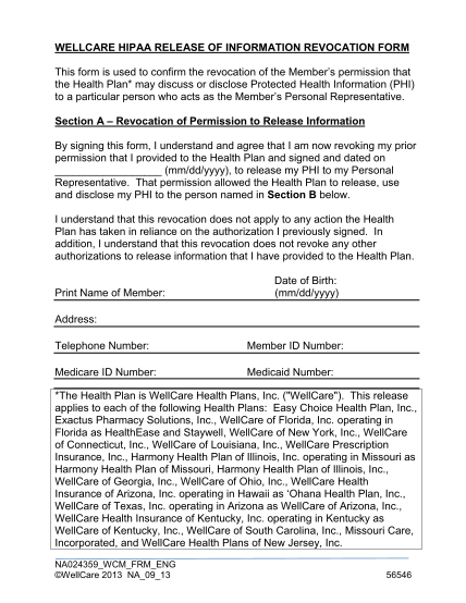 48912144-hipaa-release-of-information-form-wellcare-prescription-drug-plan