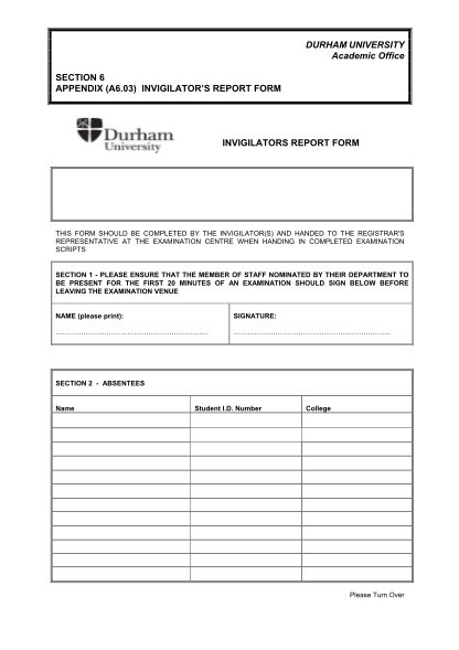 48969625-appendix-63-invigilatoramp39s-report-form-durham-university-dur-ac