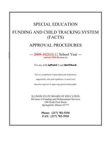 49030788-special-education-funding-and-child-tracking-system-facts-approval-procedures-2009-102010-11-school-year-january-2010-revision-1-for-use-with-iepoint-and-netcheck-this-is-a-compilation-of-procedures-and-instructions-supported