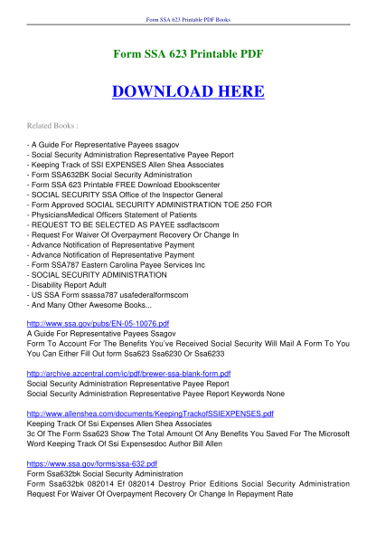 12 Social Security Representative Payee Form Free To Edit Download 