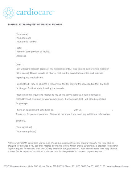 82 Request For Medical Records Form Template Page 4 Free To Edit 