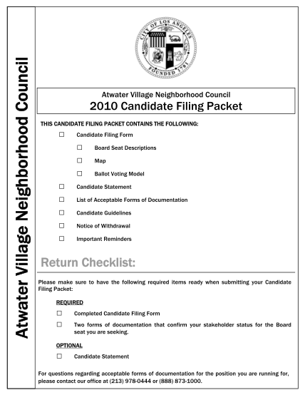 49052223-atwater-village-neighborhood-council-atwater-village-neighborhood-council-2010-candidate-filing-packet-this-candidate-filing-packet-contains-the-following-cityclerk-lacity