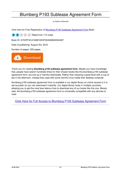 490544728-blumberg-p193-sublease-agreement-form-by-nadine-gottschalk-click-here-for-registration-of-blumberg-p193-sublease-agreement-form-book-rated-from-114-votes-book-id-a703ff4c419ab16d3f02aaba6000a487-date-of-publishing-august-3rd-2016