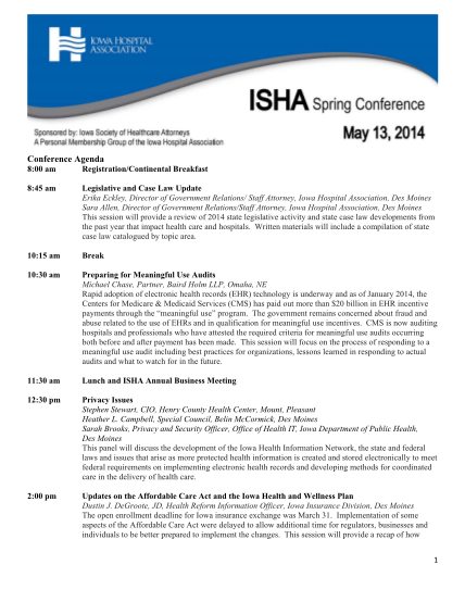49095149-conference-agenda-iowa-hospital-association-ihaonline